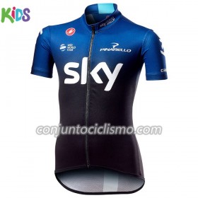 Maillot mangas cortas 2019 Team Sky Niños N001